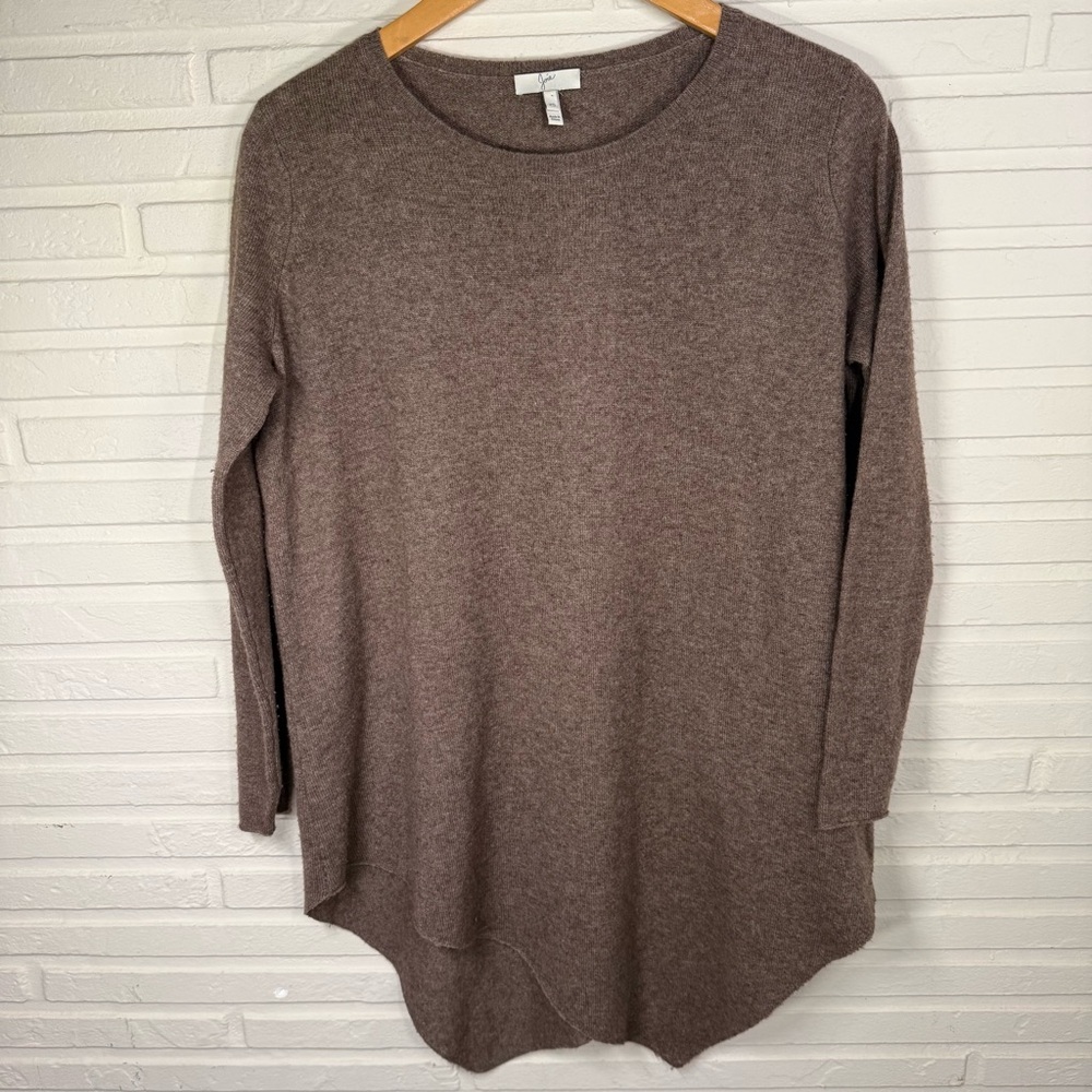 Joie Brown Wool Cashmere Blend Oversized Asymmetrical Sweater, Women’s Size XS